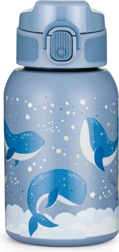 Petite&Mars nerjaveča termoska s slamico 350 ml Whale Song