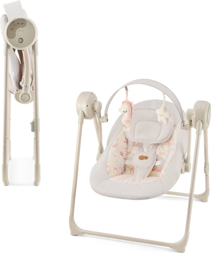 Kinderkraft Swingee beige electric baby swing