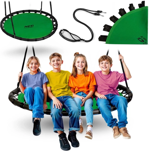 Gugalnica okrogla štorkljino gnezdo NEO-SPORT Swingo 120 cm