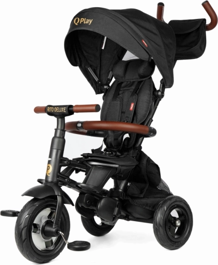 QPlay tricikel Rito Deluxe Rubber črn
