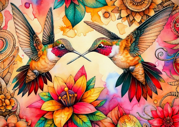 Enjoy puzzle Zavetje kolibrijev 1000 delcev
