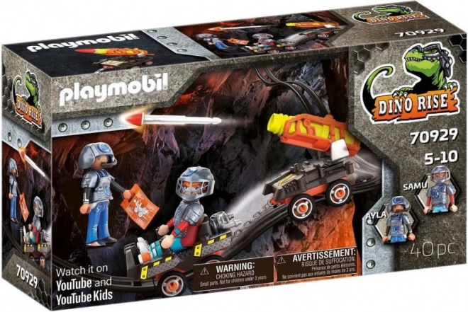 Playmobil Dino Rise Dino Mine voziček z raketami