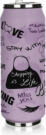 Termovka pločevinka 430 ml Be Cool Teenager Girls vijolična