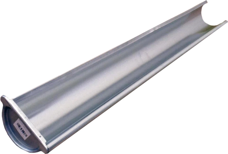 Končni levi žleb 250 mm, dolžina 1 m, pocinkano jeklo