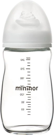 Mininor steklenička za dojenčke 240 ml 0+