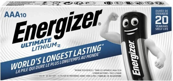 Energizer Ultimate Lithium AAA litijeve baterije 10 kos