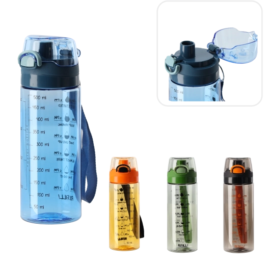 Steklenica za vodo 500 ml z merilno skalo in vzorci