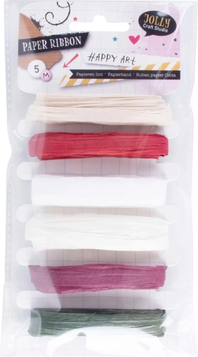 Vezalni papirnati trak 5 m – barvni miks, set 6 kosov