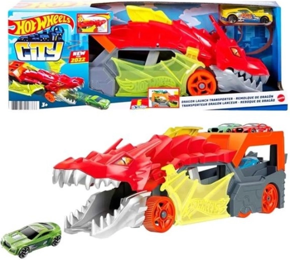 Hot Wheels City prevoznik z zmajevim izstreljevalnikom