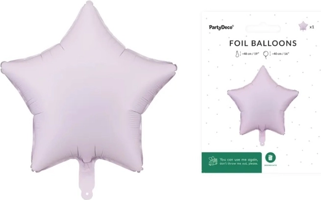 Folijski balon zvezda vijoličen 48 cm