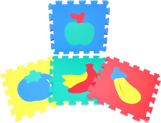 Barvite penaste sestavljanke s sadjem in zelenjavo – 10 kosov