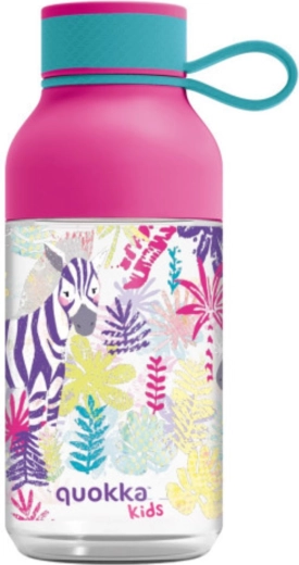 Tritan children’s bottle Quokka Kids Ice zebras with strap 430 ml