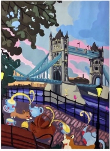 Norimpex Slikanje po številkah Tower Bridge 40 × 50 cm