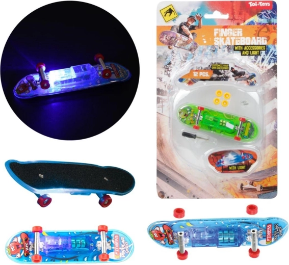 Prstni skejtbord z lučko 9,5 cm – plastični mini fingerboard