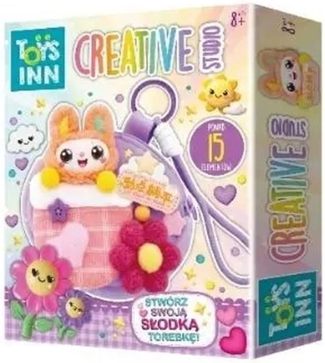 Ustvarjalni komplet Toys Inn – vijolična mini torbica