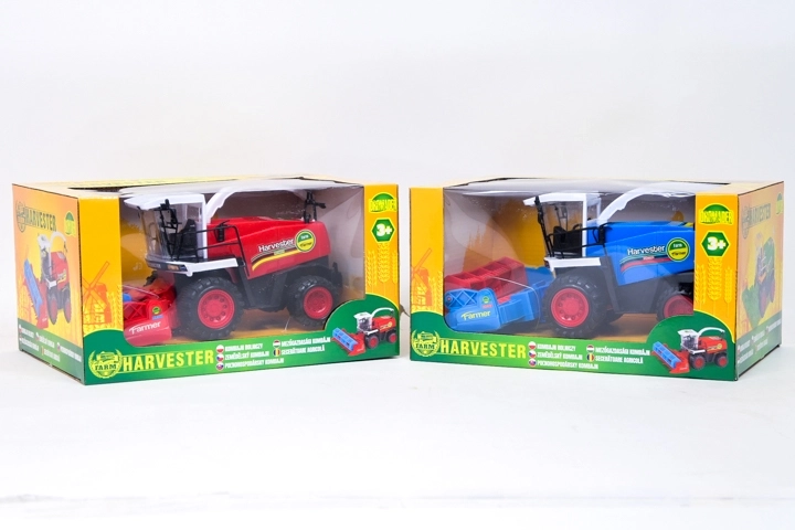 Children's combine harvester in a box