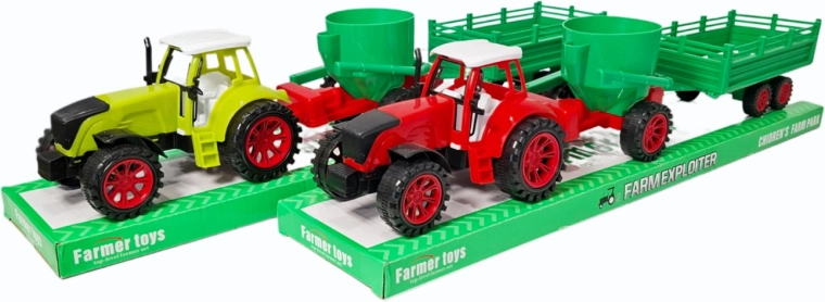 Traktor z dvema prikolicama