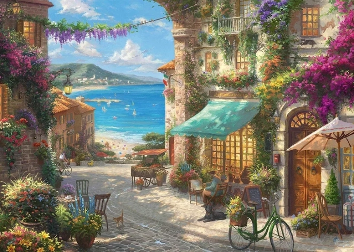 Norimpex Slikanje po številkah Mesto ob morju 40 × 50 cm