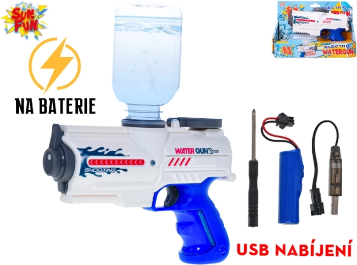 Sun Fun električna vodna pištola z baterijo za ponovno polnjenje 200 ml