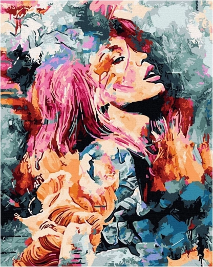 Diamantno slikanje Barvni portret 30 × 40 cm NORIMPEX