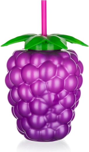 Plastična steklenica s slamico v obliki robide 880 ml