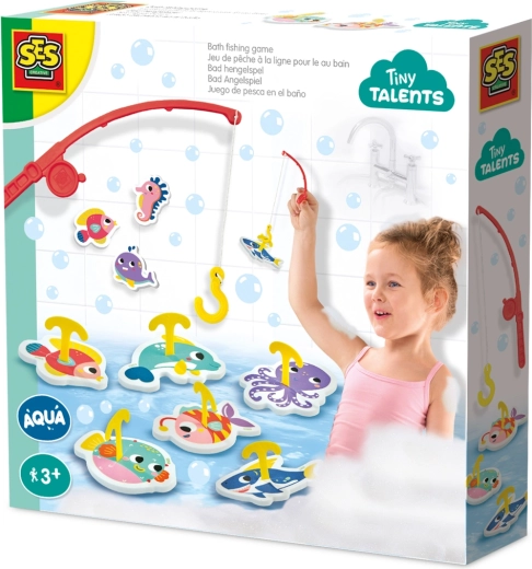 Ribarjenje v kadi Tiny Talents – penaste vodne nalepke s palico