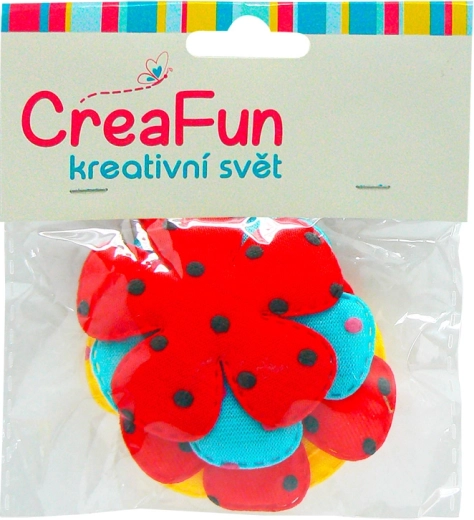 Tekstilne rožice s pikami, set 5 kosov (5,5 cm) – SPARKYS