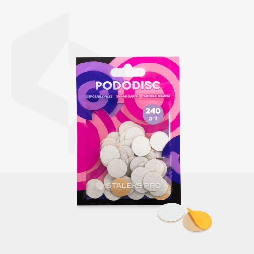 Staleks Pododisc White PRO M samolepilni koluti 240 grit (50 kos)