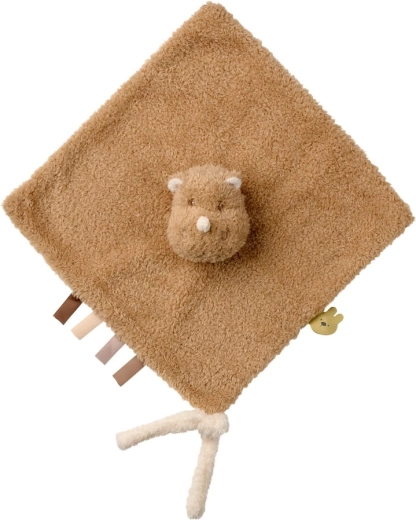 Nattou ljubkovalna odejica Teddy nosorog 28 × 28 cm