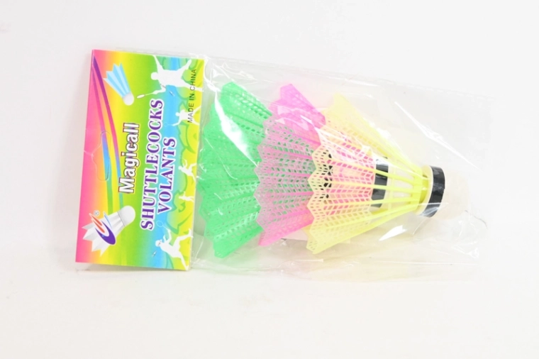 Neonski badminton žogice – set 3 kosov (rumena, rožnata, zelena)