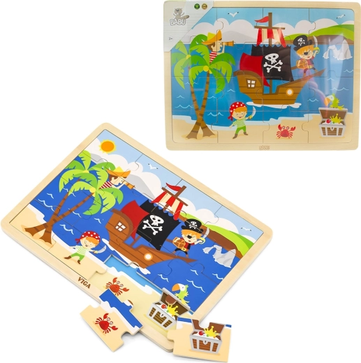 Lesene 3D puzzle pirati BABU