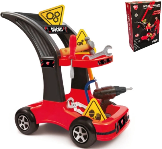 Ducati otroški popravljalski komplet z vozičkom, 30 delov