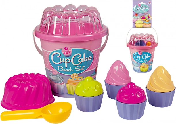 Androni set za pesek tortice – srednji – Rožnata