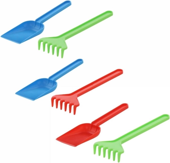 Komplet za pesek z lopatko in grabljicami 18 cm