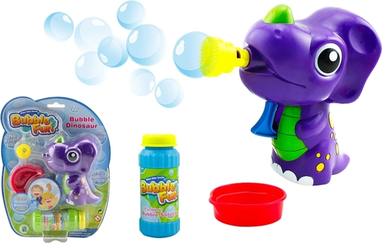 Bublifuk dinozaver z polnilom 60 ml – vijoličen