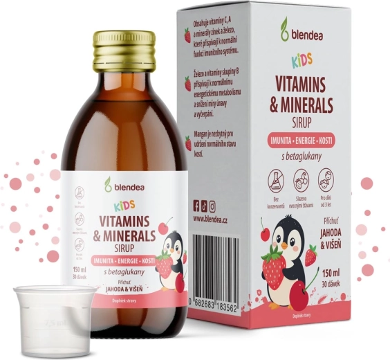 Blendea KIDS sirup z vitamini, minerali in betaglukani 150 ml