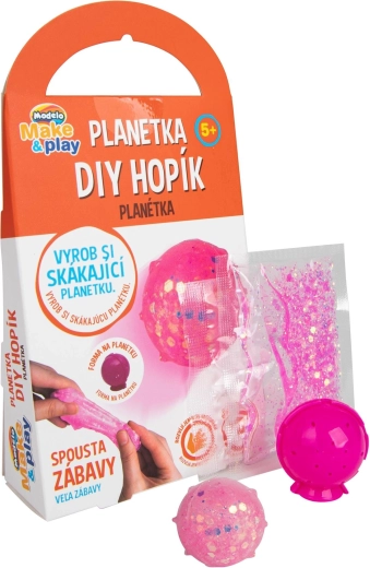 Modelo make&play izdelava poskočne žogice planetek rožnata