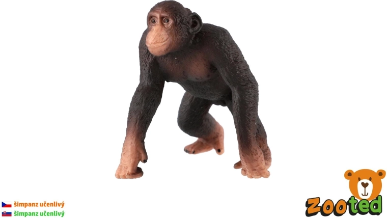 Plastična figurica učenljivega šimpanza 8 cm – 1 kos