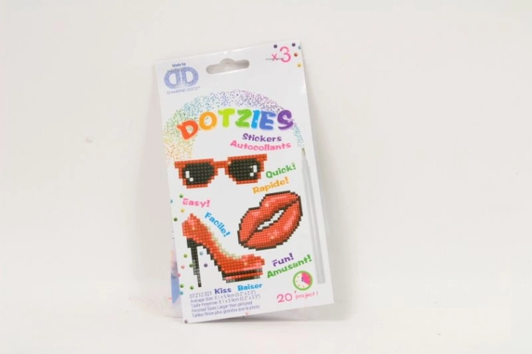 Diamond Dotz Kiss komplet samolepk za diamantno slikanje (3 kosi)