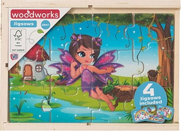 Lesene sestavljanke Vile in Samorogi