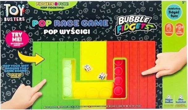 Namizna igra TOY BUSTERS Pop Race – dirkalna igra za 2 igralca