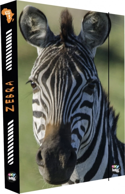 Škatla za zvezke A4 Jumbo z motivom Zebra