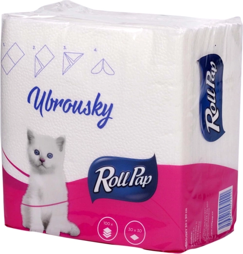 Papirnati robčki 30 × 30 cm enoslojni, 100 kos