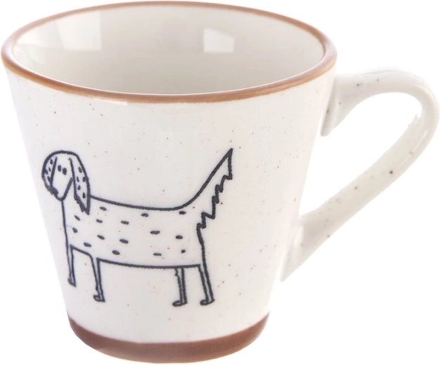 Porcelanasta skodelica za espresso Kmetija – pes 70 ml