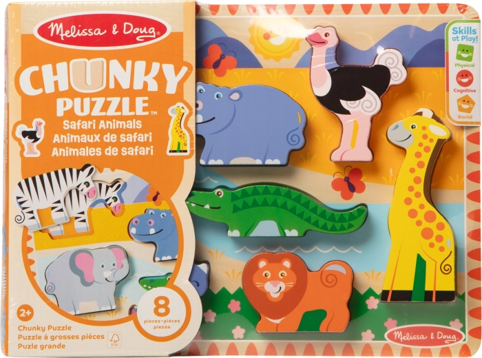Lesena debela sestavljanka safari MELISSA & DOUG