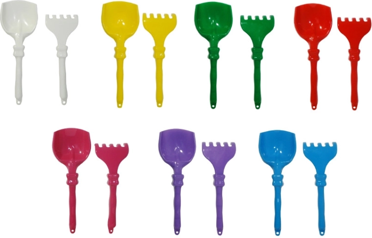 Plastična lopatica in grabljice za pesek za otroke