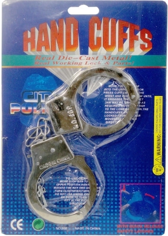 Kovinske otroške policijske lisice s ključki