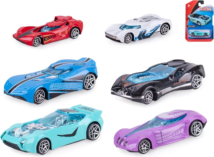 Kovinski dirkalni avtomobilček 8 cm z prostim tekom