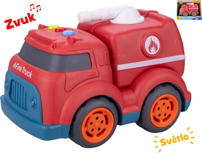 Gasilski avto s svetlobo in zvokom 17 cm
