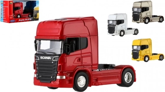 Avto tovornjak Welly V8 R730 kov/plast 9,5 cm na prosti tek 4 barve v škatlici 15x8x6 cm